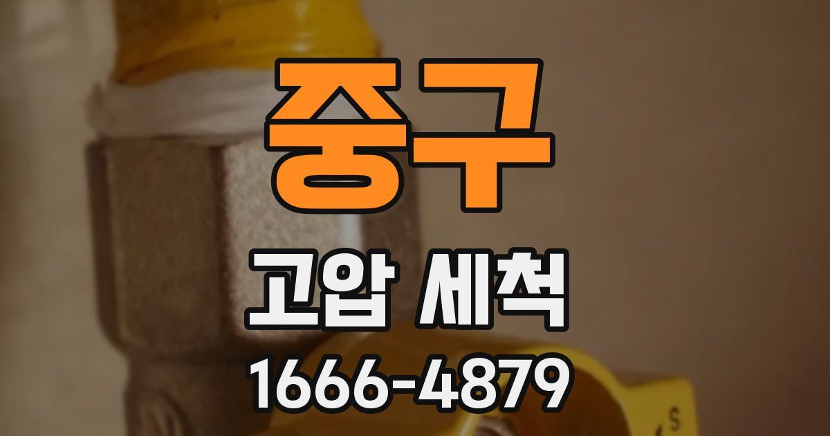중구 고압 세척