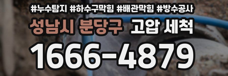 성남시 분당구 고압 세척