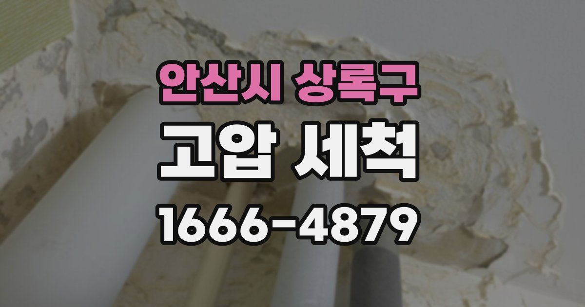 안산시 상록구 고압 세척