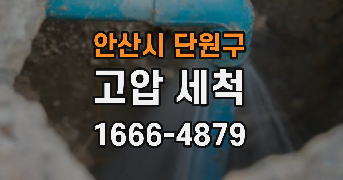 안산시 단원구 고압 세척