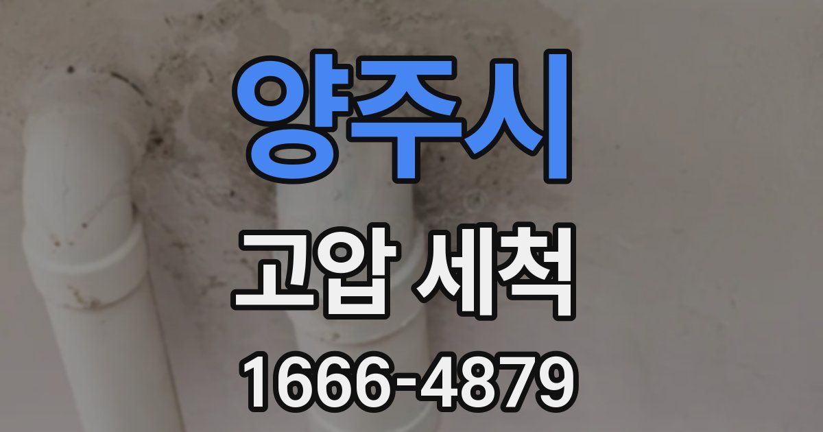 양주시 고압 세척