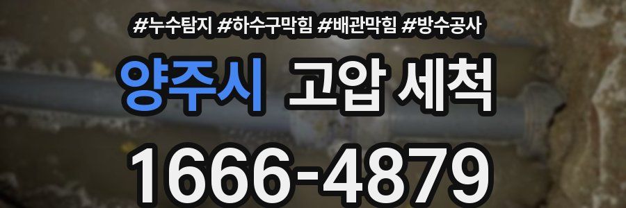 양주시 고압 세척