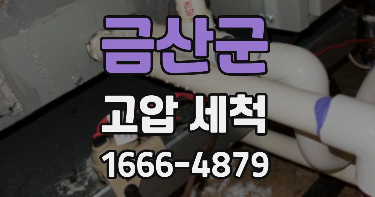 금산군 고압 세척