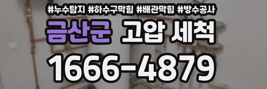 금산군 고압 세척