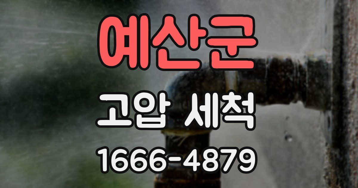 예산군 고압 세척
