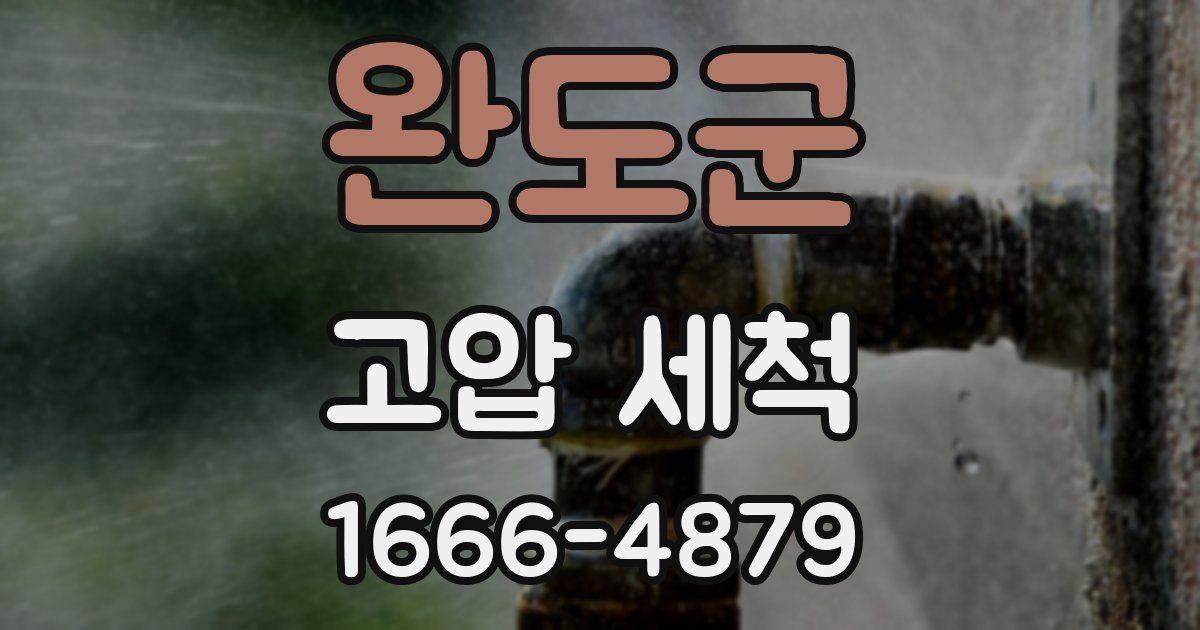 완도군 고압 세척
