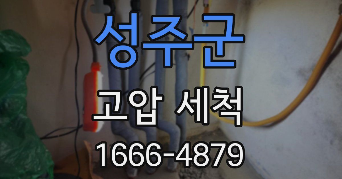 성주군 고압 세척