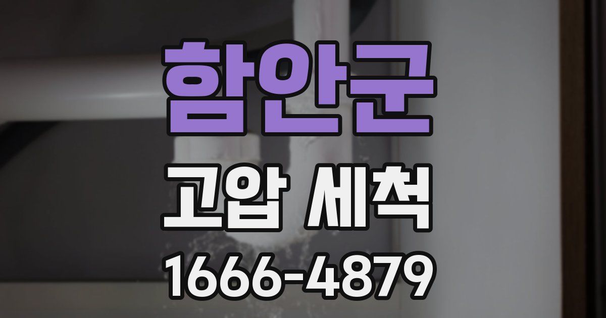 함안군 고압 세척