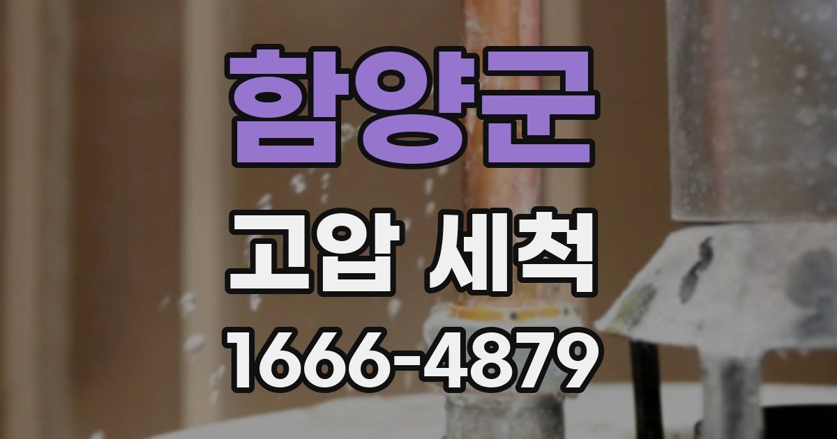 함양군 고압 세척