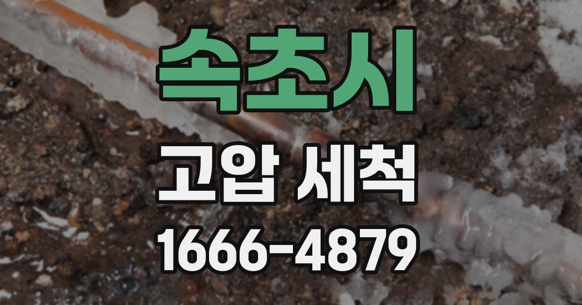속초시 고압 세척