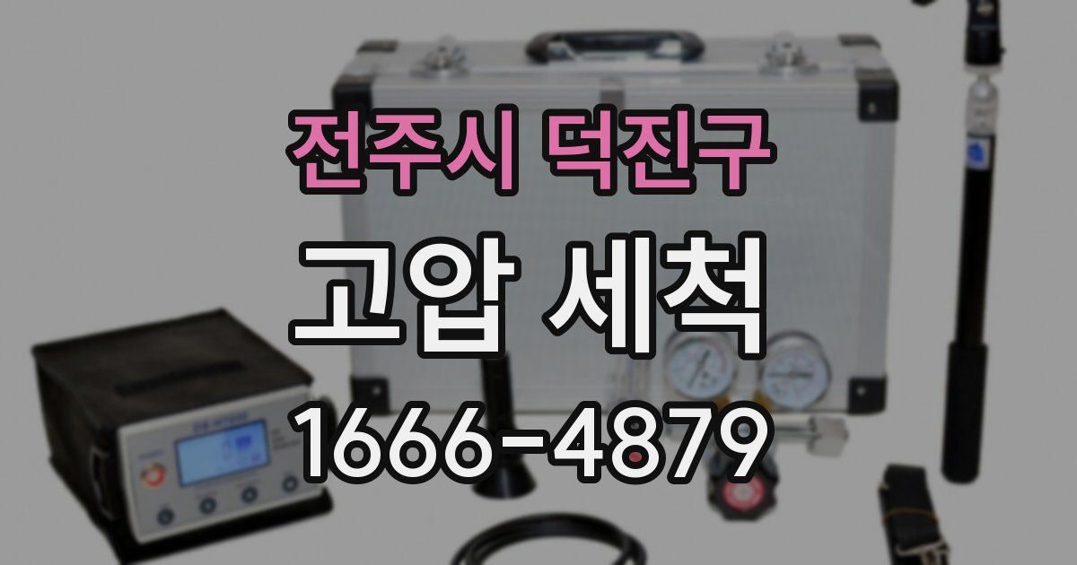 전주시 덕진구 고압 세척