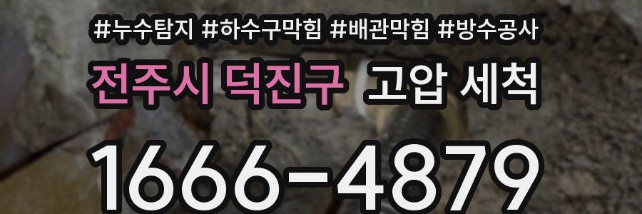 전주시 덕진구 고압 세척