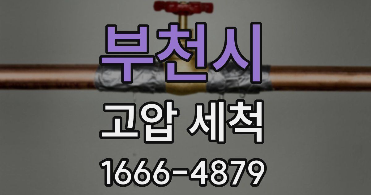 부천시 고압 세척