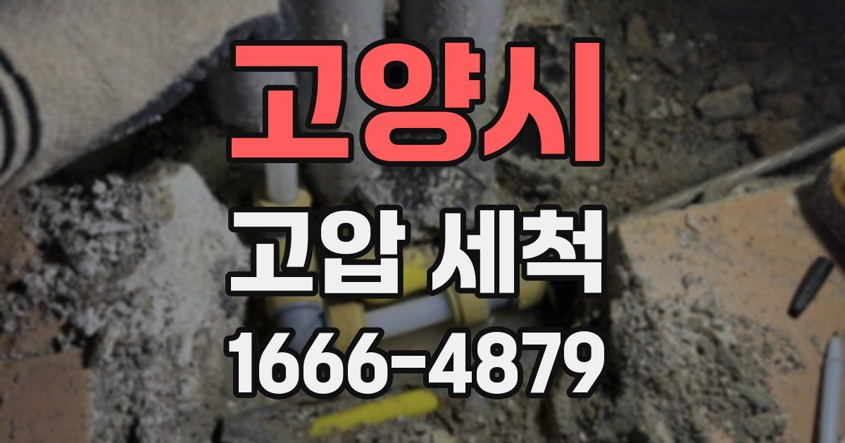 고양시 고압 세척