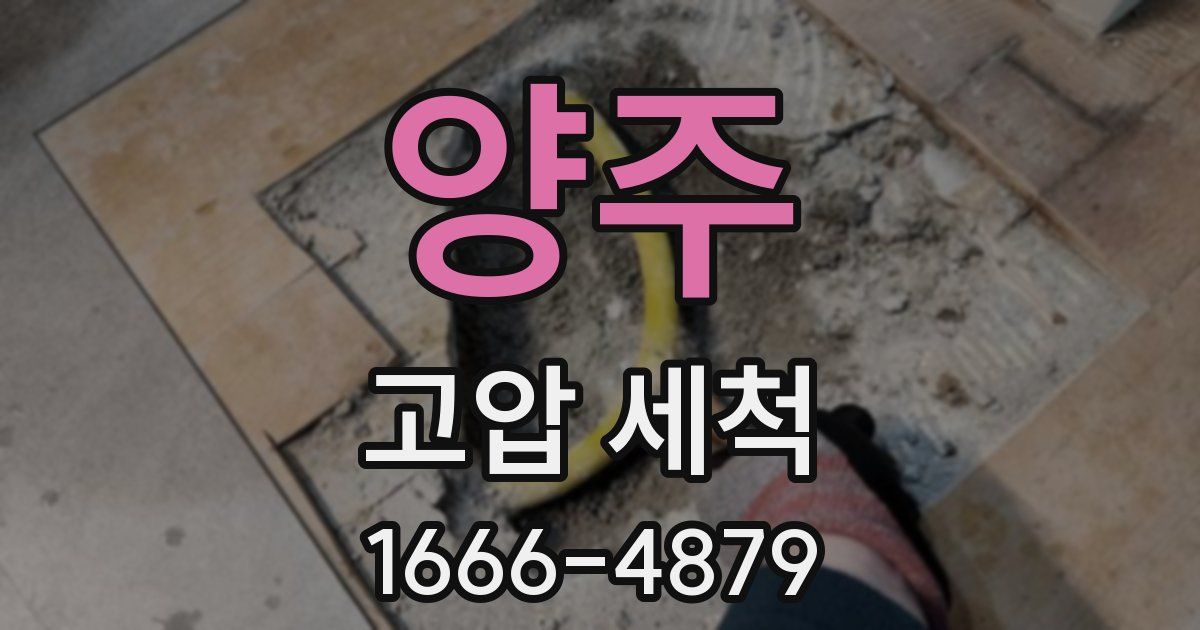 양주 고압 세척