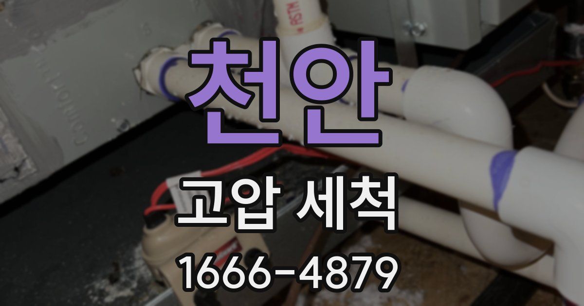 천안 고압 세척