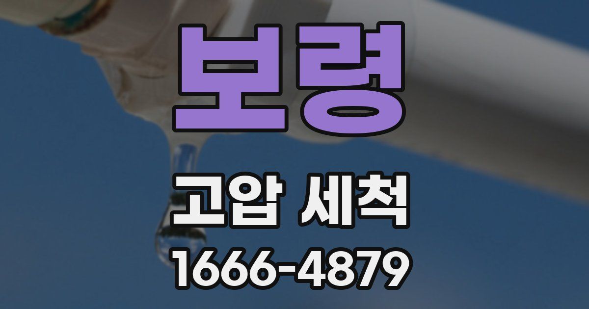 보령 고압 세척