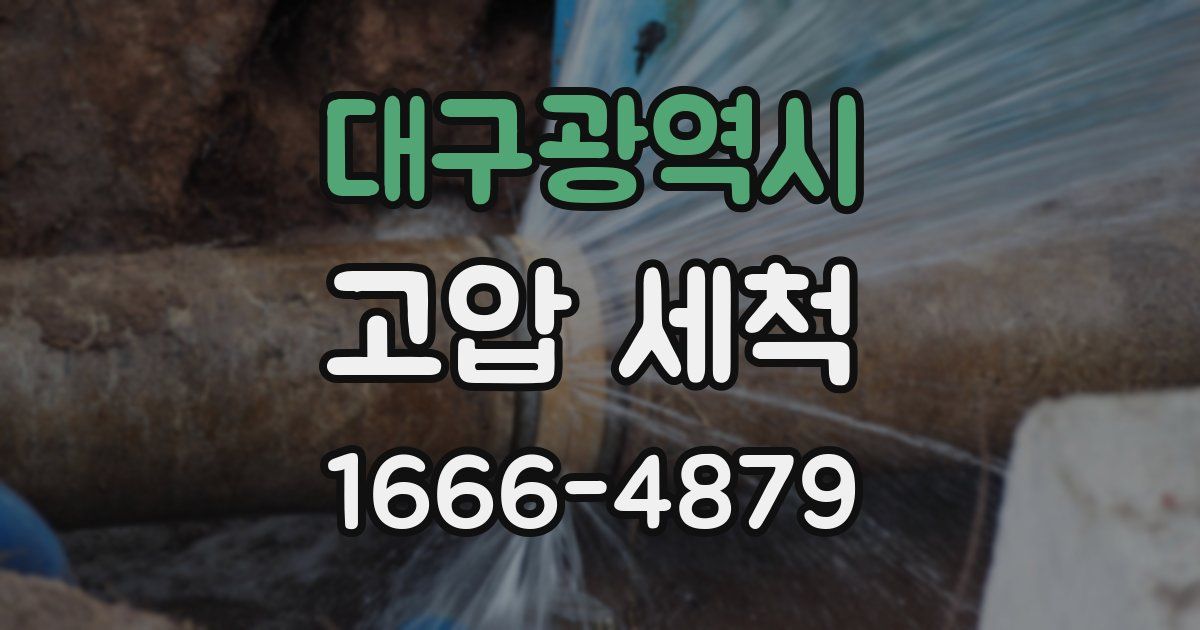 대구광역시 고압 세척