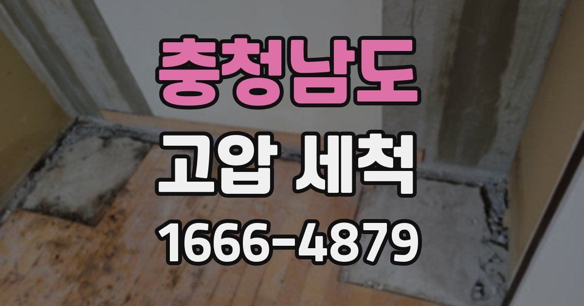 충청남도 고압 세척