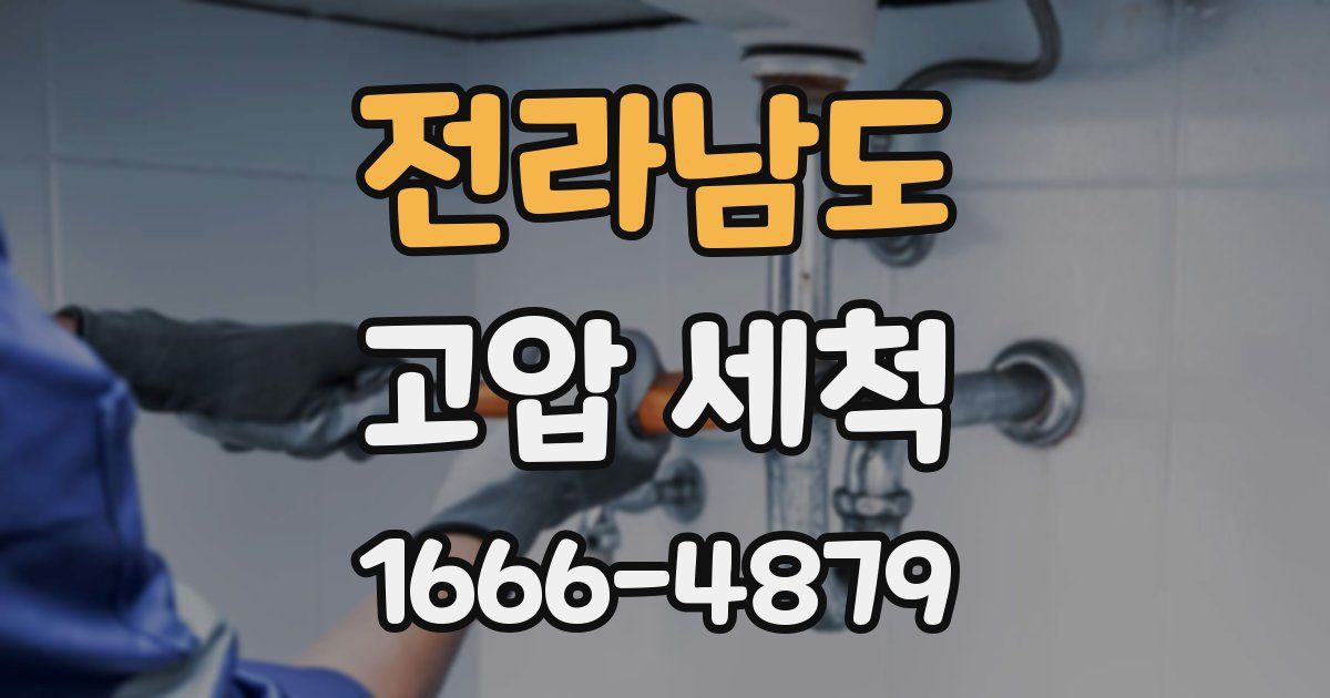 전라남도 고압 세척