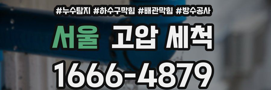 서울 고압 세척
