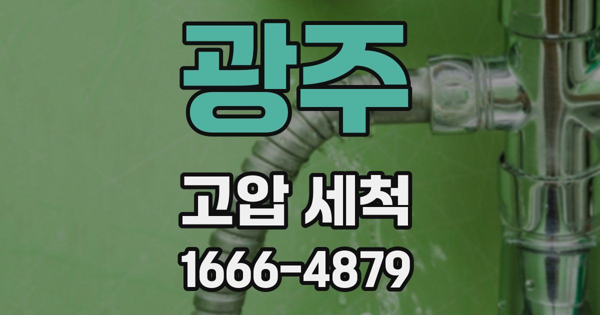 광주 고압 세척