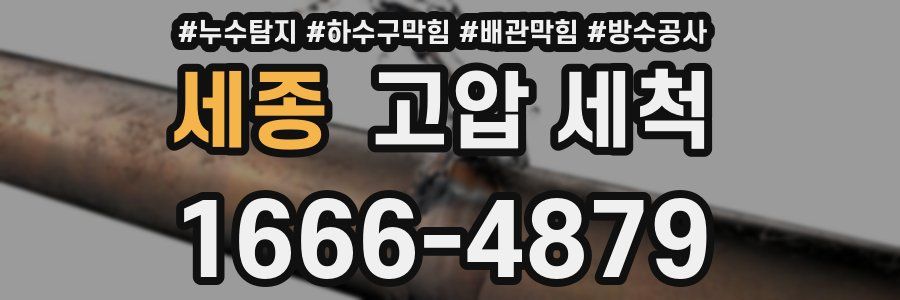 세종 고압 세척