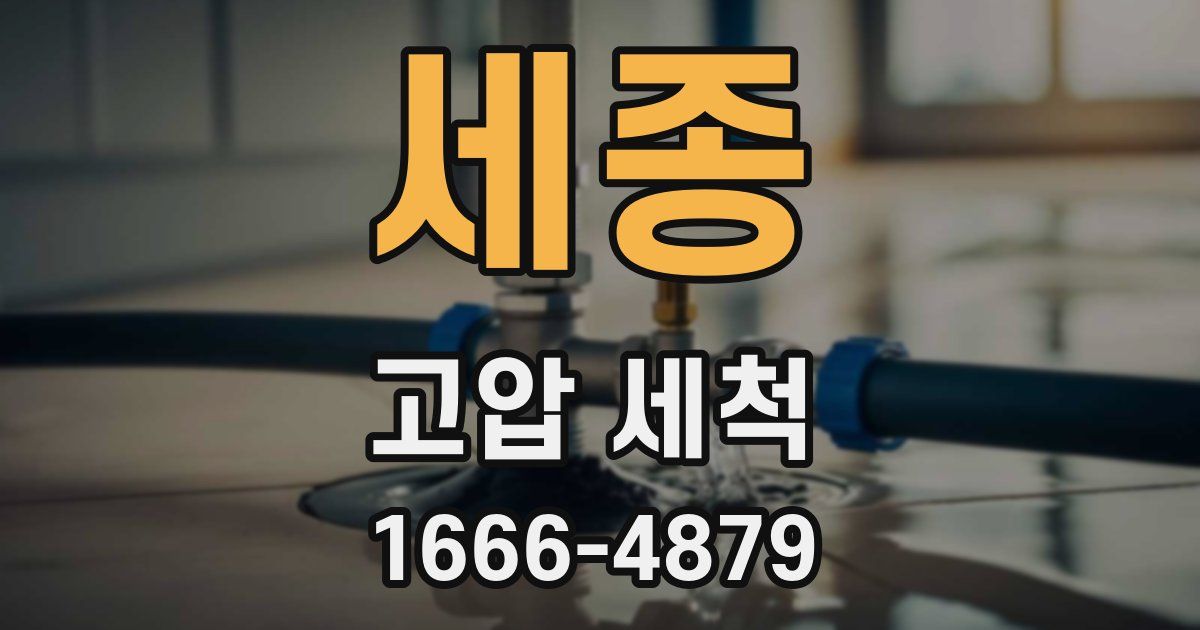 세종 고압 세척