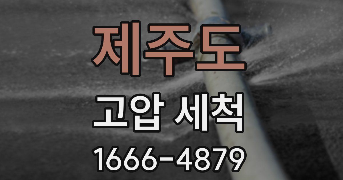 제주도 고압 세척