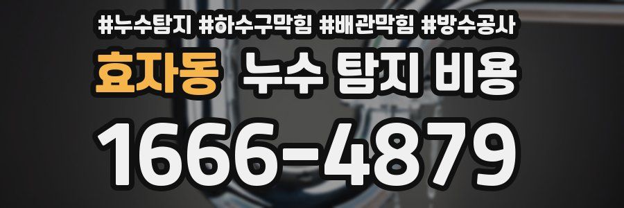 효자동 누수 탐지 비용