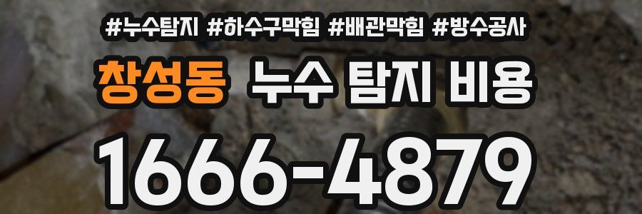 창성동 누수 탐지 비용