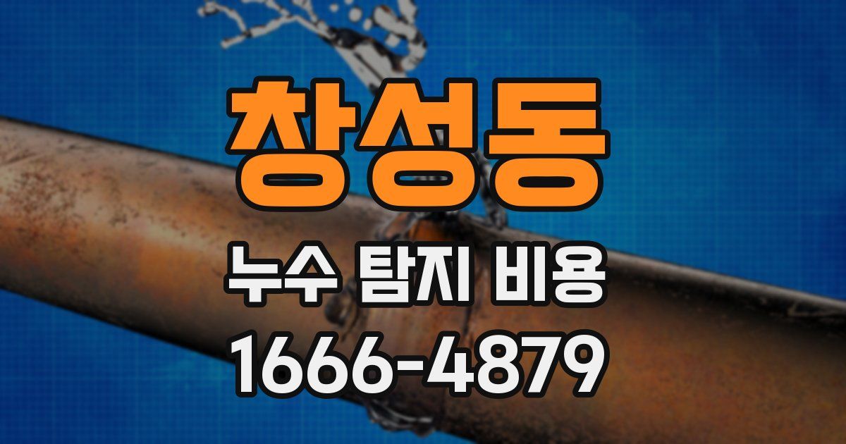창성동 누수 탐지 비용