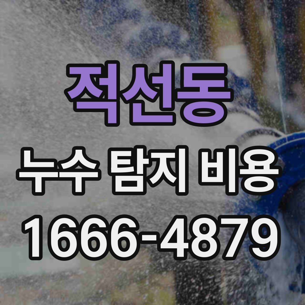 적선동 누수 탐지 비용
