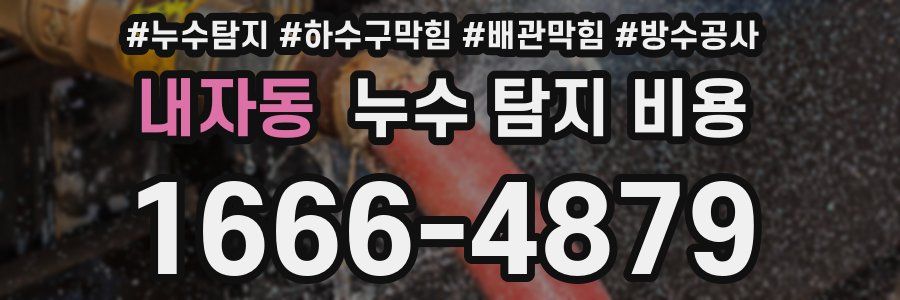 내자동 누수 탐지 비용