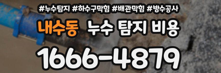 내수동 누수 탐지 비용