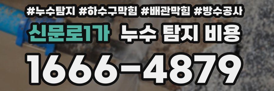 신문로1가 누수 탐지 비용