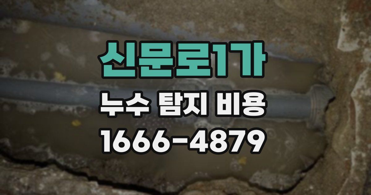 신문로1가 누수 탐지 비용