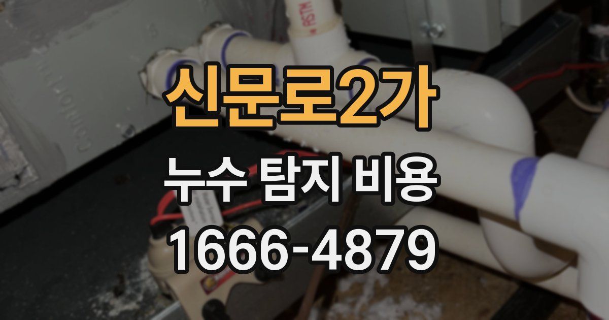 신문로2가 누수 탐지 비용