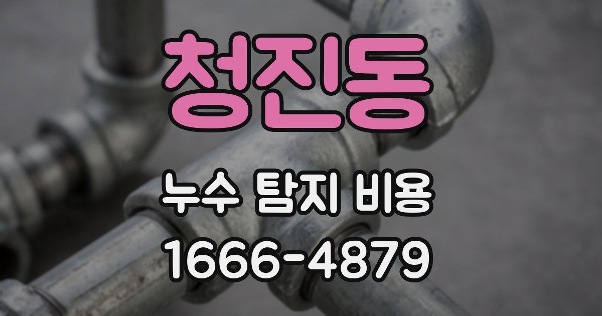청진동 누수 탐지 비용