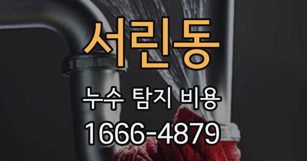 서린동 누수 탐지 비용