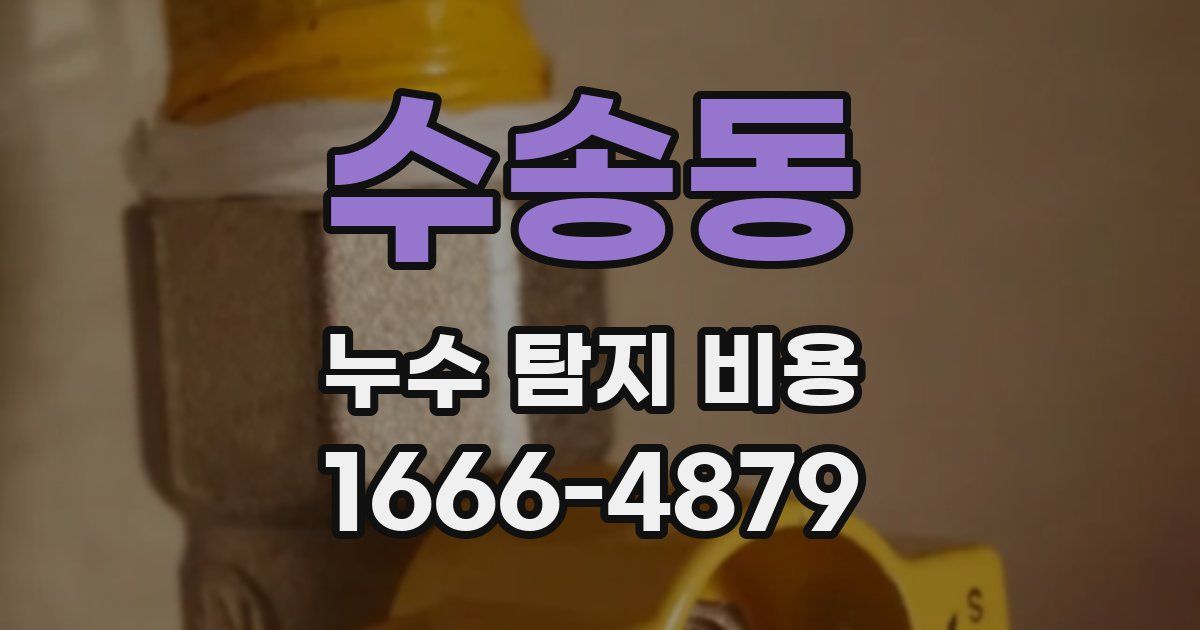 수송동 누수 탐지 비용