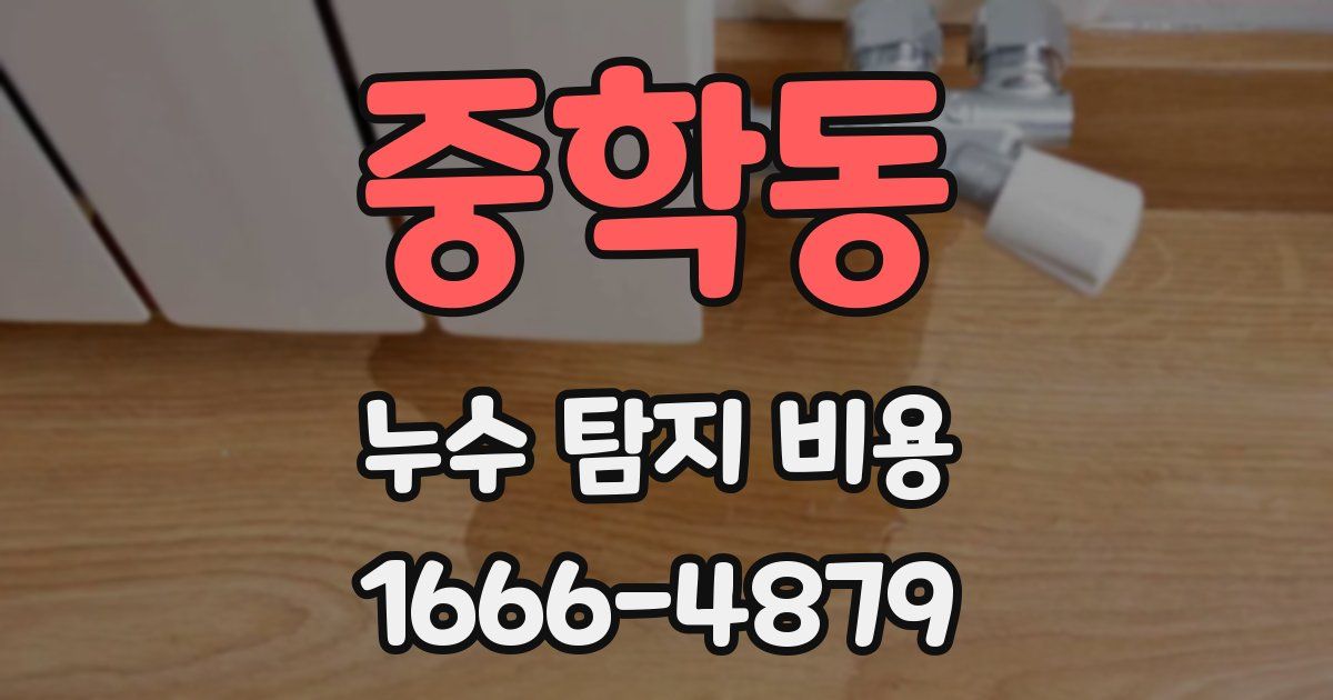 중학동 누수 탐지 비용