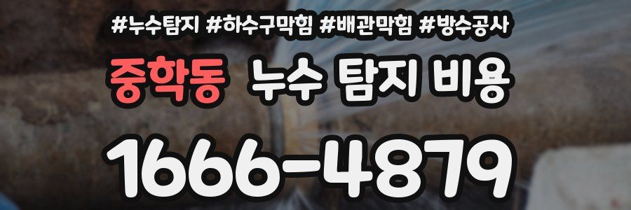 중학동 누수 탐지 비용