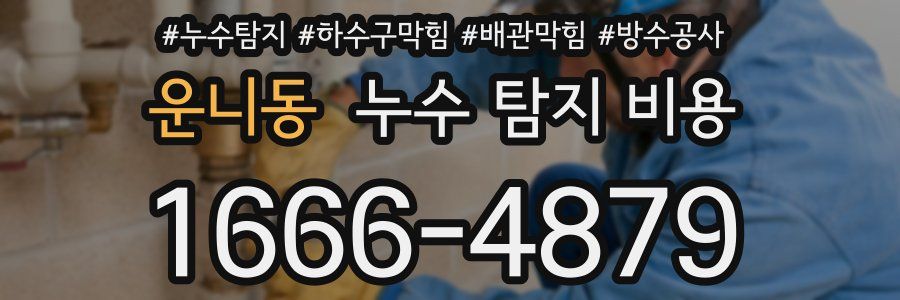 운니동 누수 탐지 비용