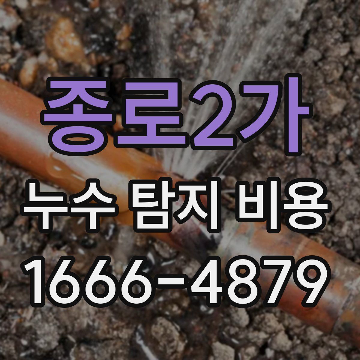 종로2가 누수 탐지 비용