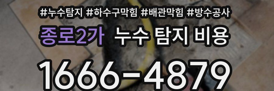 종로2가 누수 탐지 비용