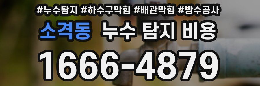 소격동 누수 탐지 비용