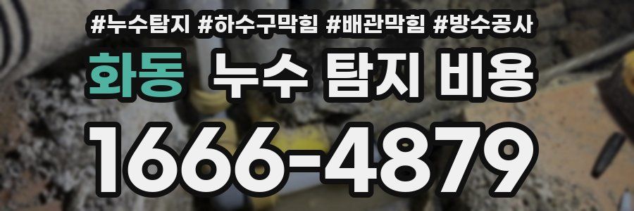화동 누수 탐지 비용