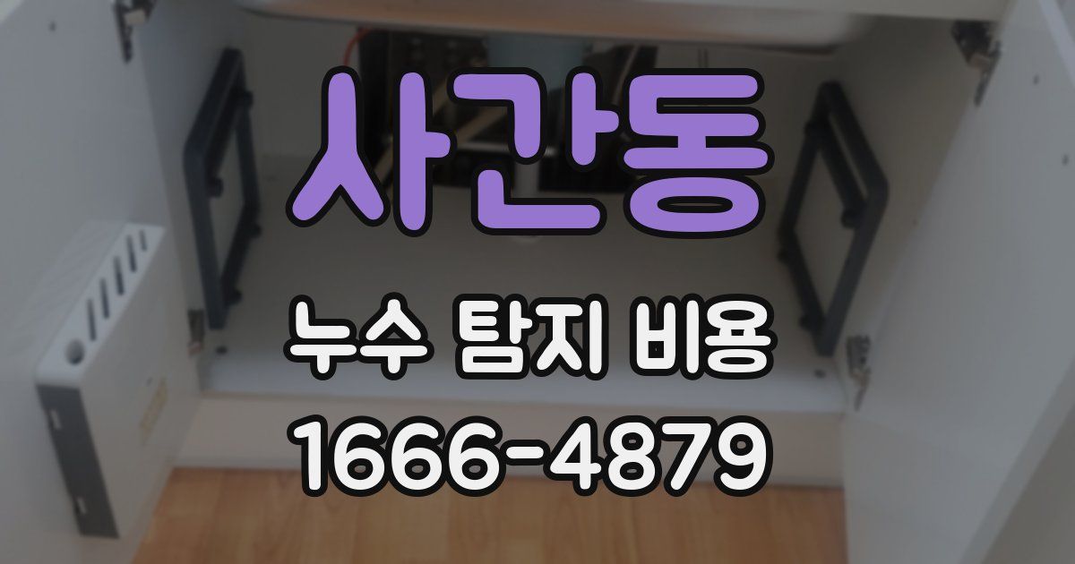사간동 누수 탐지 비용