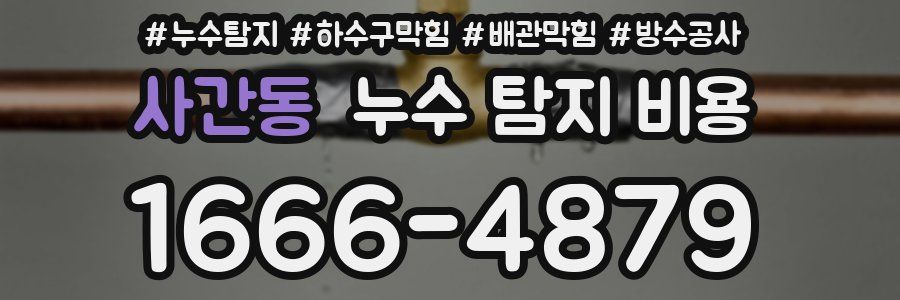 사간동 누수 탐지 비용